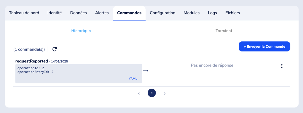 Envoi de commandes dans Rtower